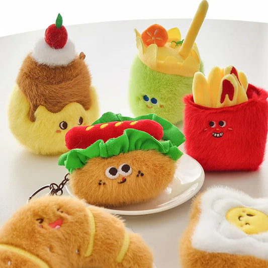 Cute Food Plush Stuffed Toy Bag Charm