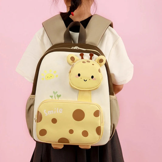 Cute Coloured Giraffe Kids Backpack