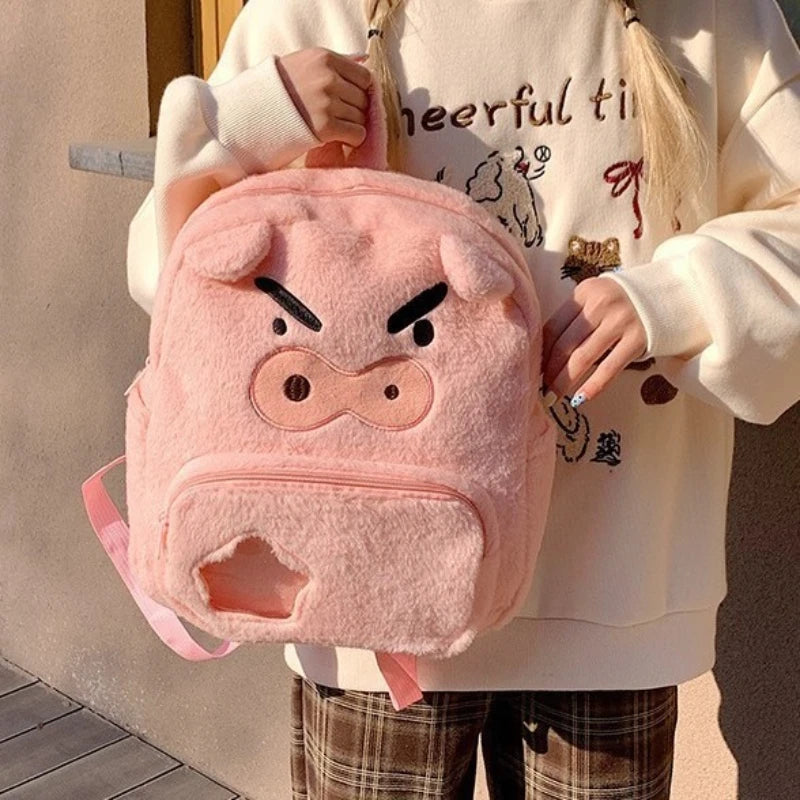 Angry Pig Plush Kids Backpack