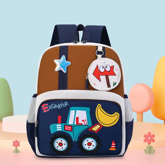 Cartoon Engineering Vehicle Backpack