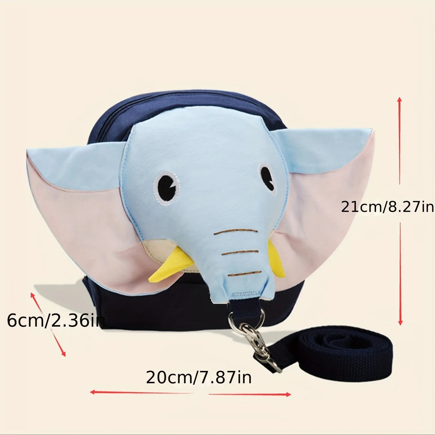 Elephant Nose Toddler Backpack with Safety Leash