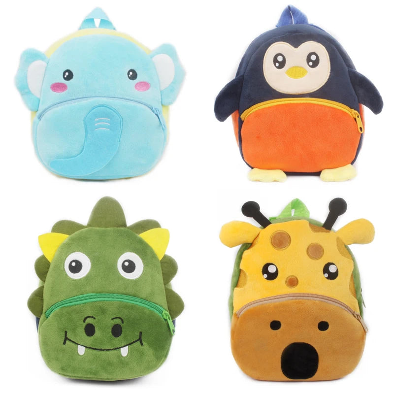 Wild Zoo Animals Plush Backpack