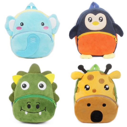 Wild Zoo Animals Plush Backpack