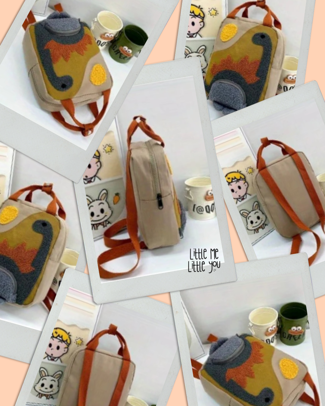 Personalised Dinosaur Kids Backpack – Custom Embroidered Name | Toddler & Kindy Bag