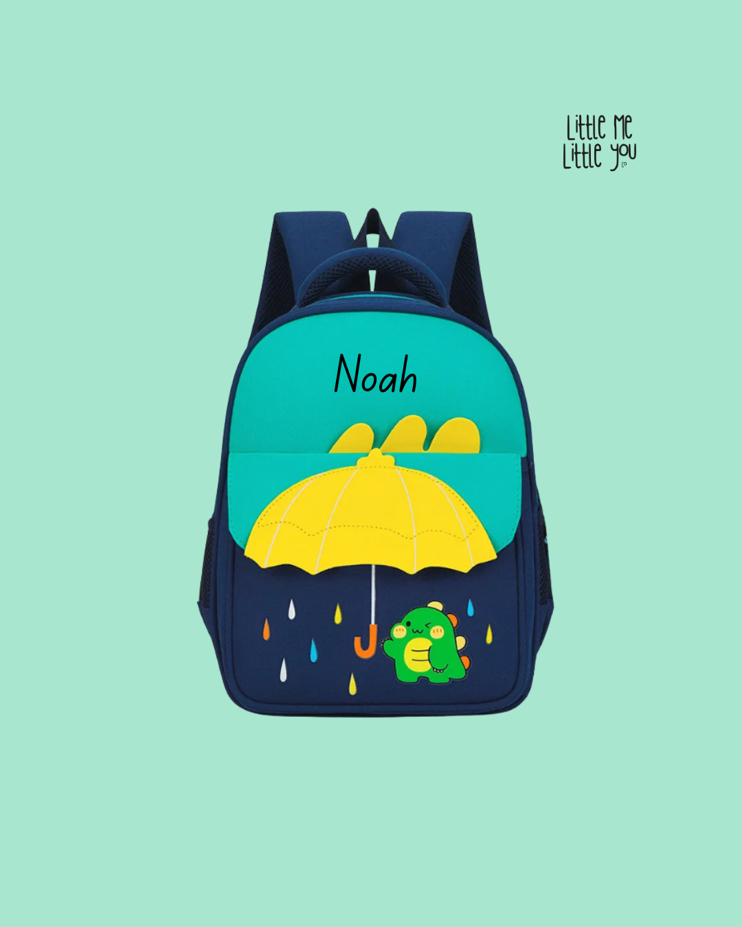 Personalised Embroidery Name Kids School Bag – Cartoon Kindy Backpack