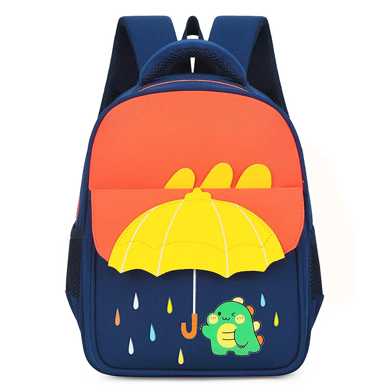 Personalised Embroidery Name Kids School Bag – Cartoon Kindy Backpack