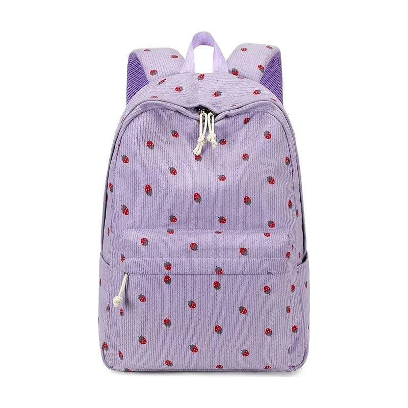 Custom Cute Kids Backpack – Personalised Name | Floral Nylon Adventure Bag