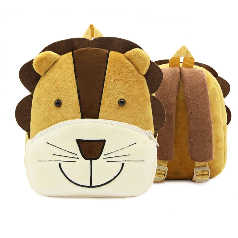 Plush Cartoon Zoo Animals Kids Backpack