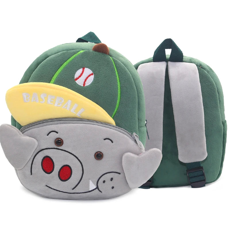 Kids Plush Animal Sports Backpack