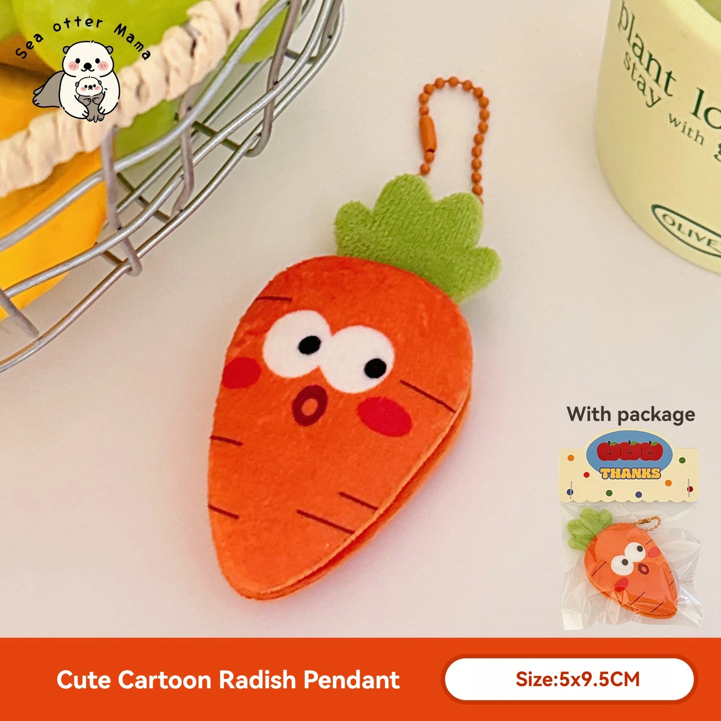 Food & Fruit Plush Bag Charm