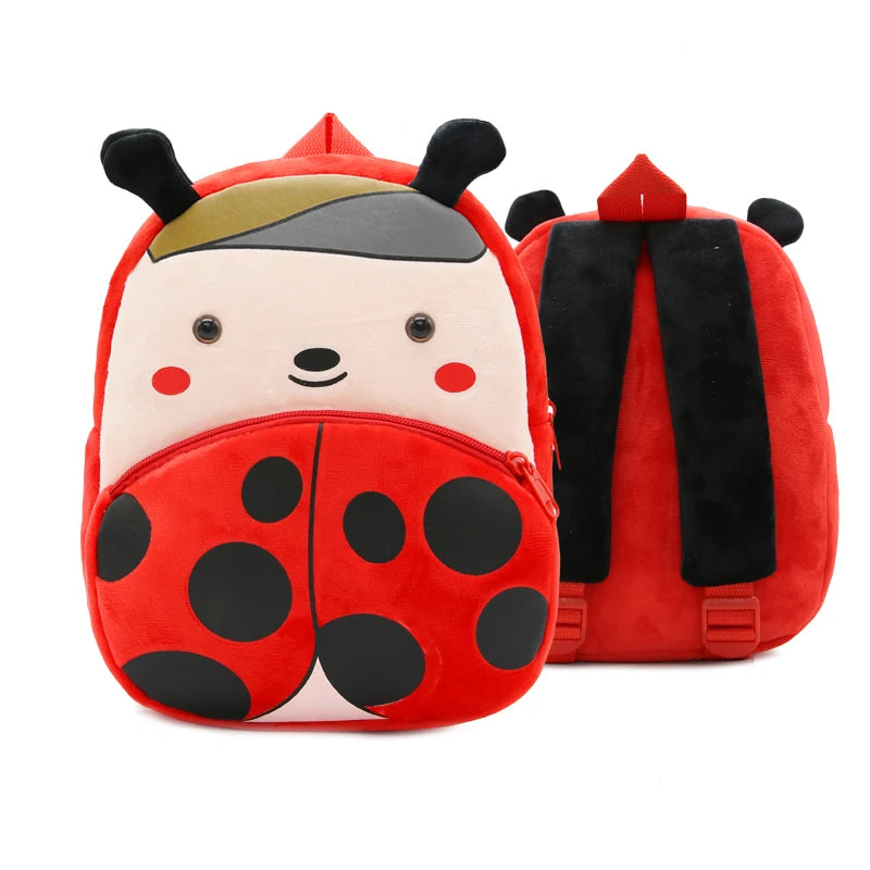 Plush Cartoon Zoo Animals Kids Backpack