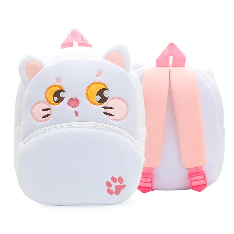Plush Cartoon Zoo Animals Kids Backpack