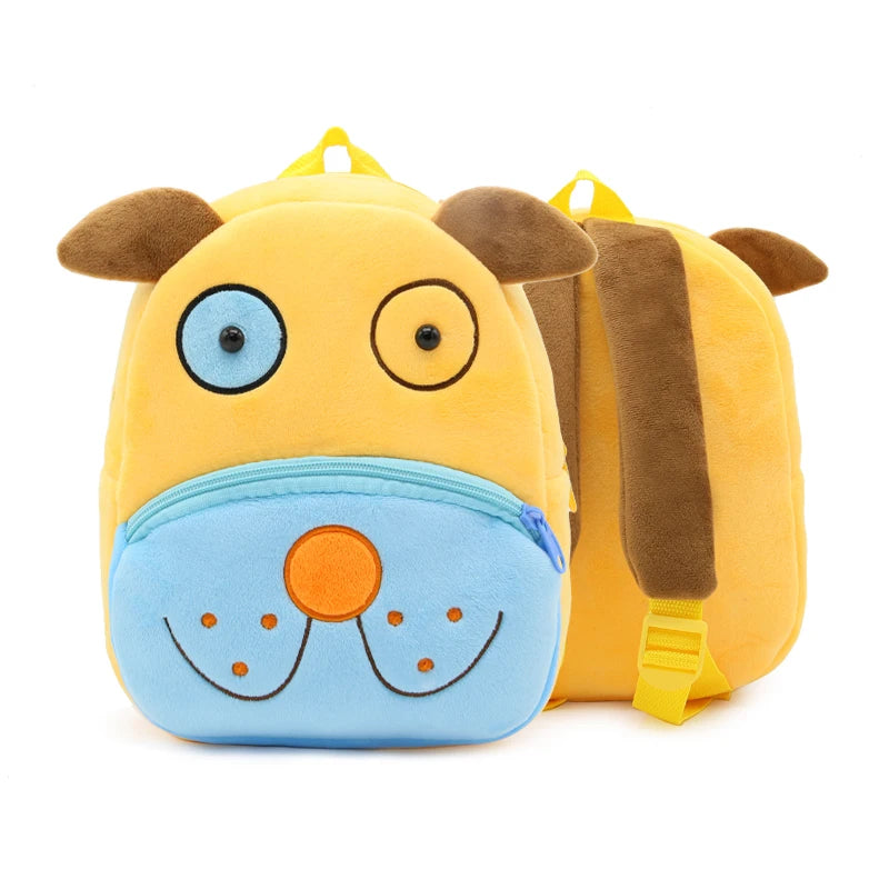 Plush Cartoon Zoo Animals Kids Backpack