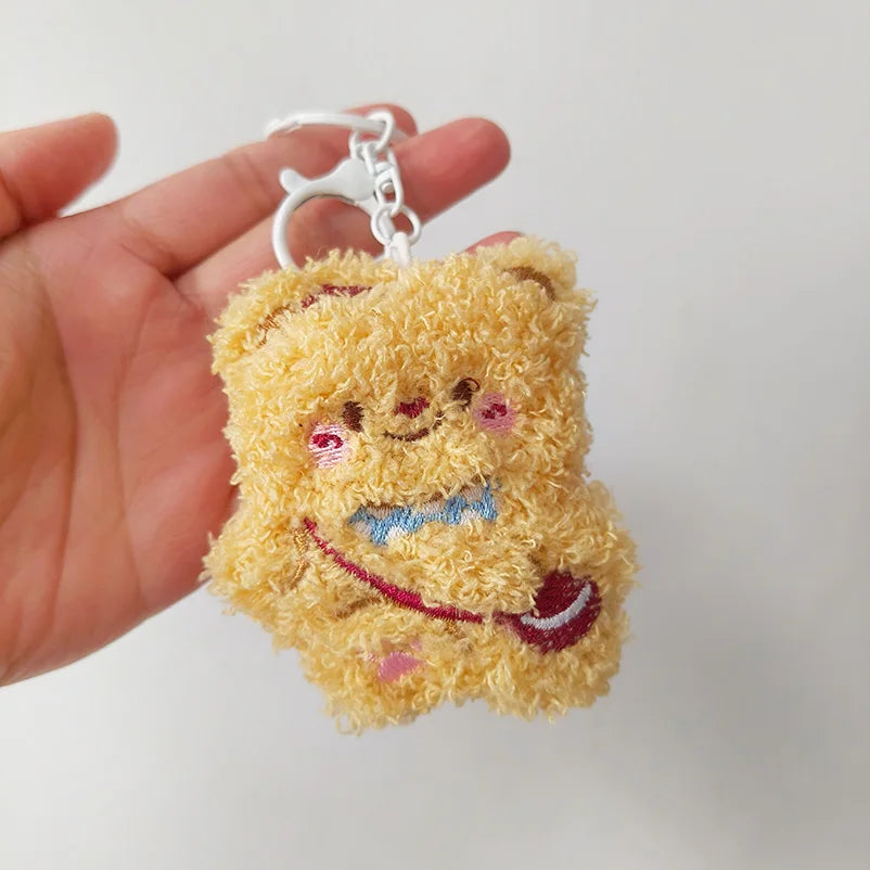 Cartoon Character Plush Bag Charm Keychain