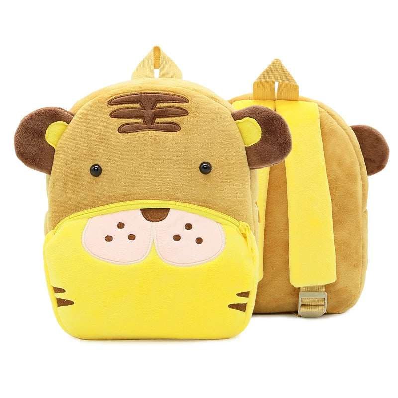 Plush Cartoon Zoo Animals Kids Backpack