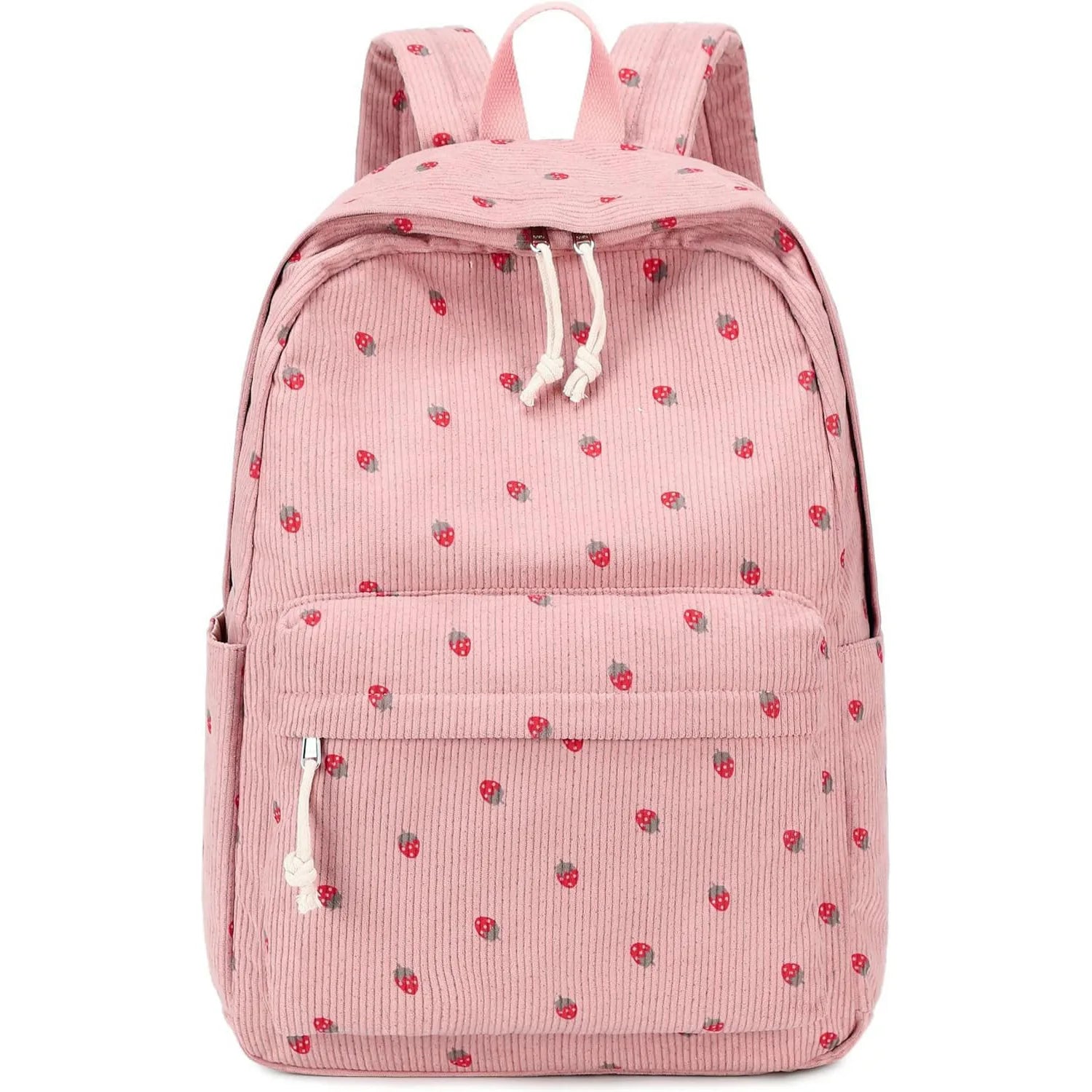Custom Cute Kids Backpack – Personalised Name | Floral Nylon Adventure Bag