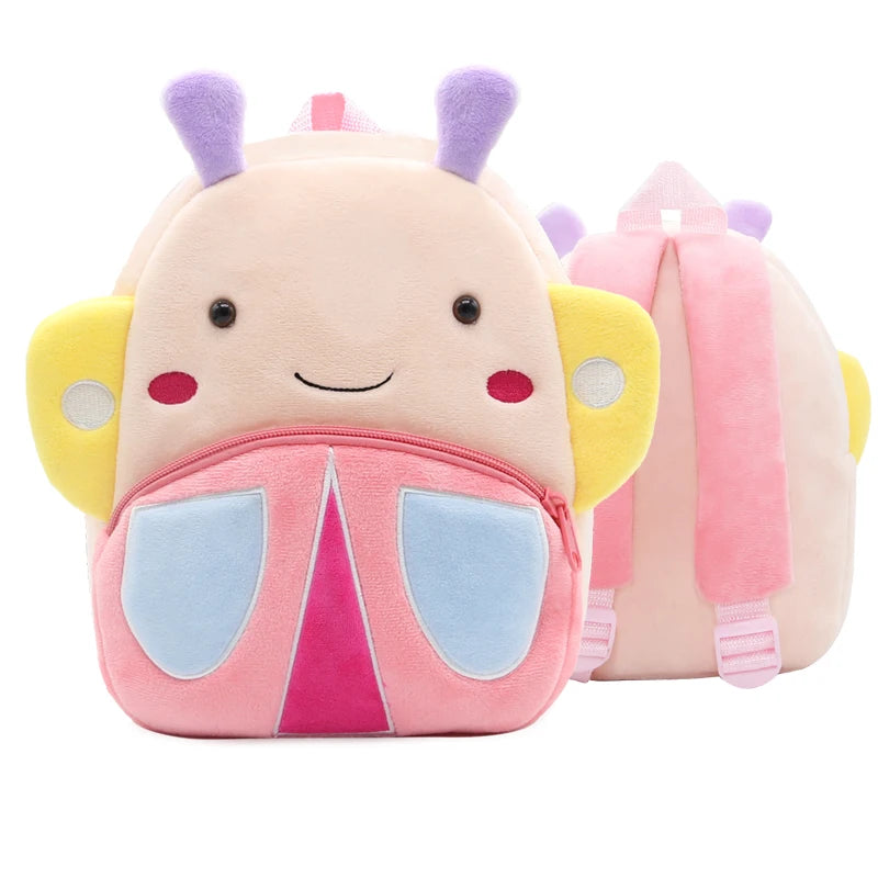 Plush Cartoon Zoo Animals Kids Backpack