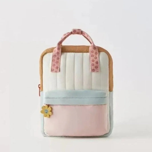 Girls Quilted Flower Toddler Backpack