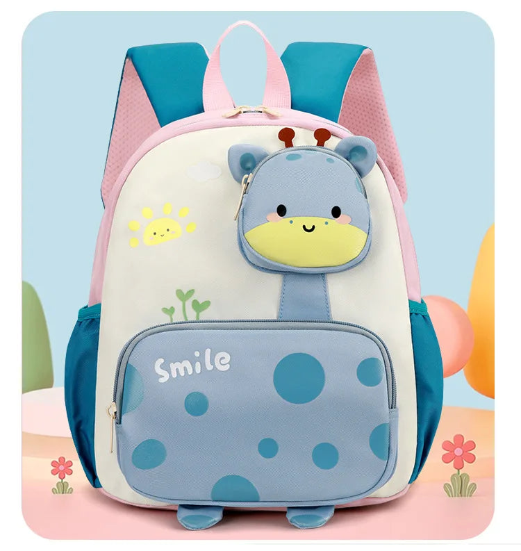 Cute Coloured Giraffe Kids Backpack