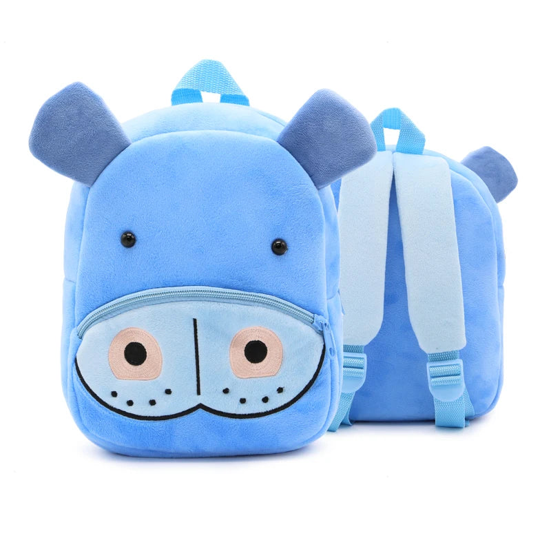 Plush Cartoon Zoo Animals Kids Backpack
