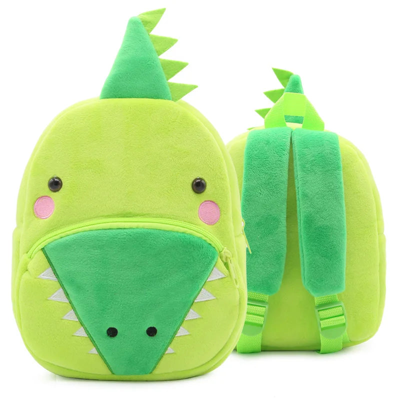 Plush Cartoon Zoo Animals Kids Backpack