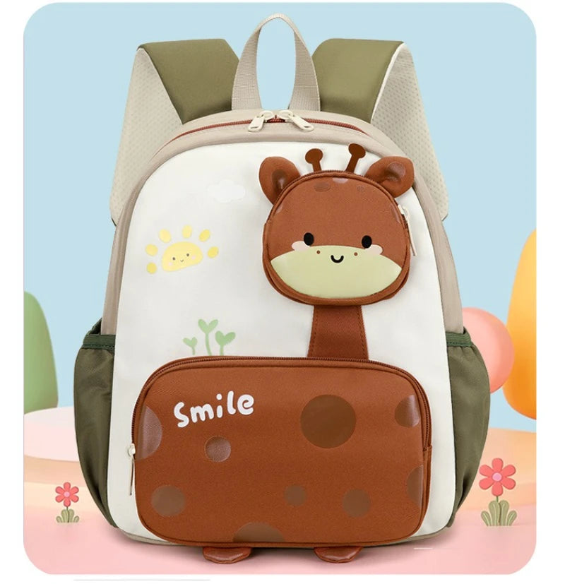 Cute Coloured Giraffe Kids Backpack