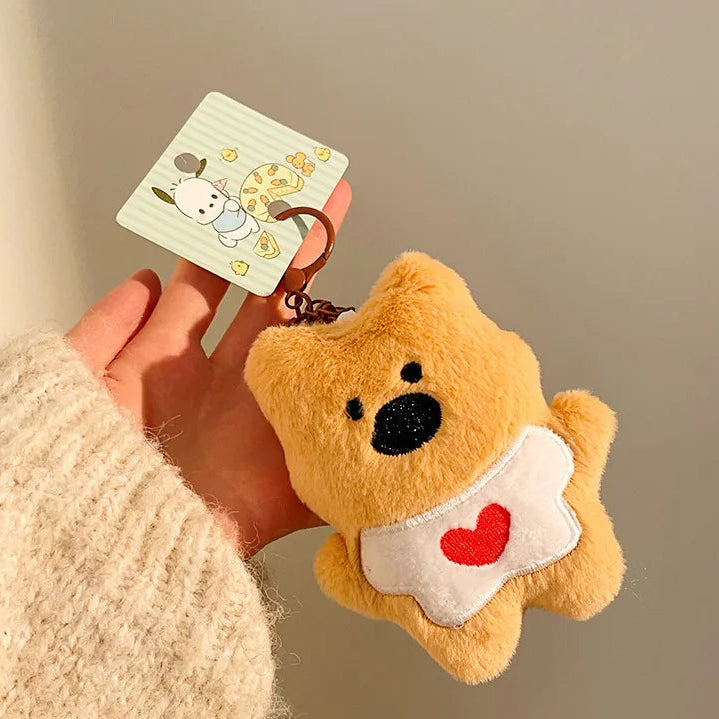 Cartoon Character Plush Bag Charm Keychain
