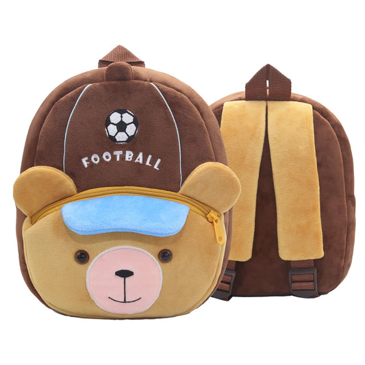 Kids Plush Animal Sports Backpack