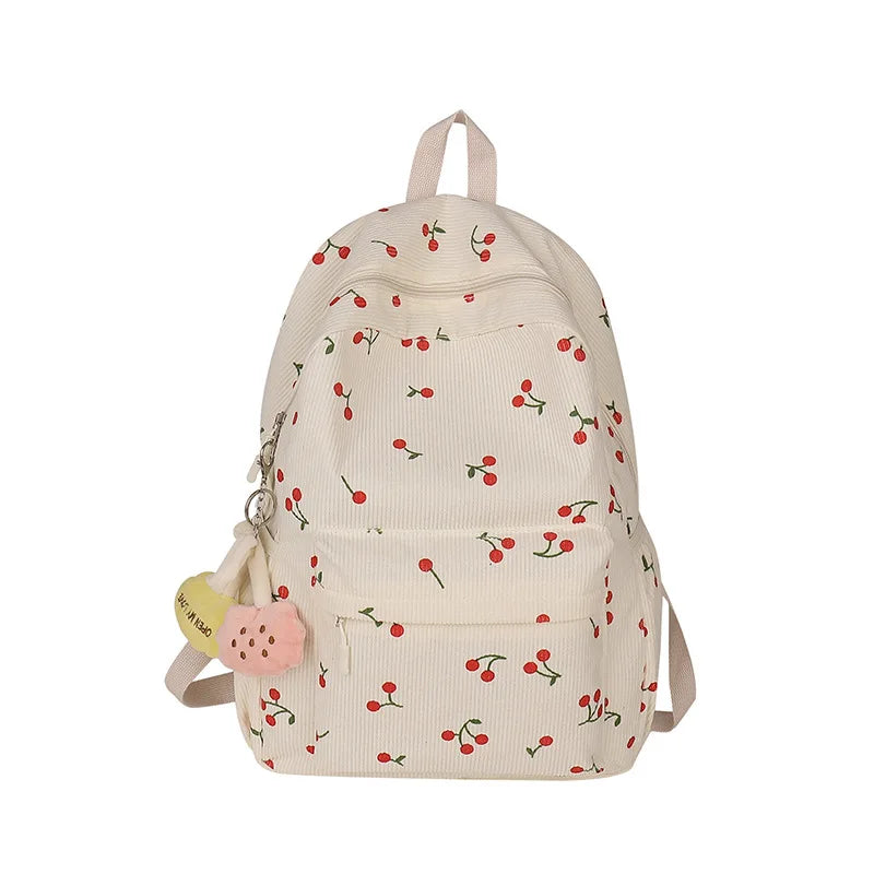 Custom Cute Kids Backpack – Personalised Name | Floral Nylon Adventure Bag