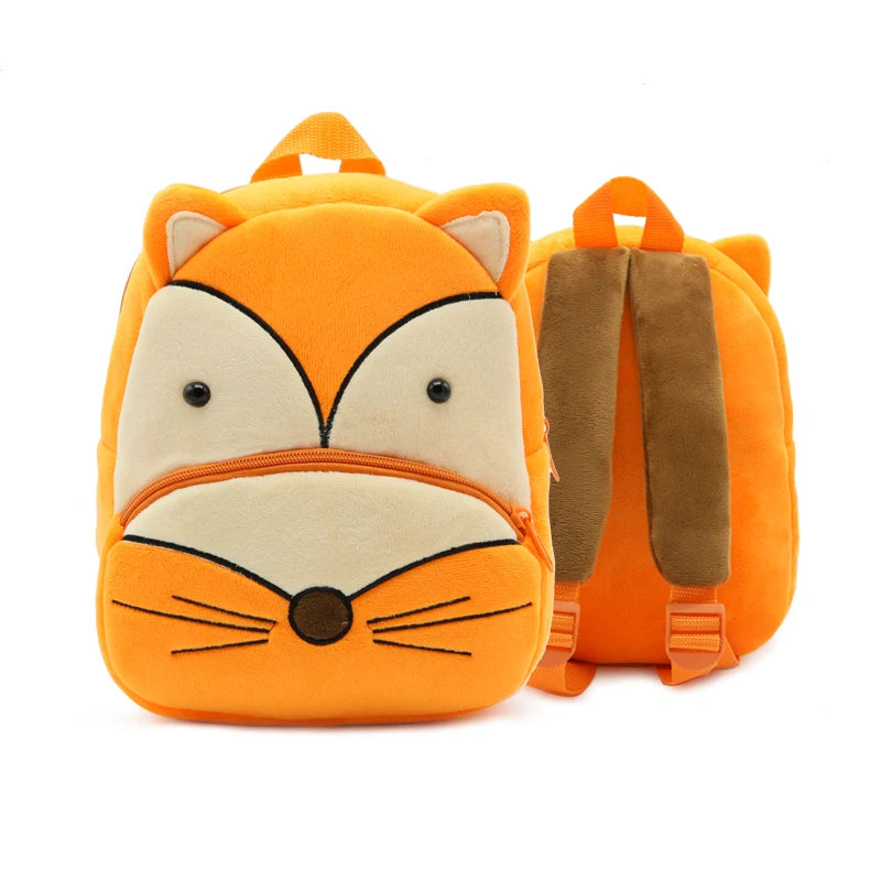 Plush Cartoon Zoo Animals Kids Backpack