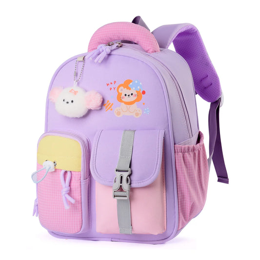 Water Resistant Lion Backpack with Plush Cloud Charm