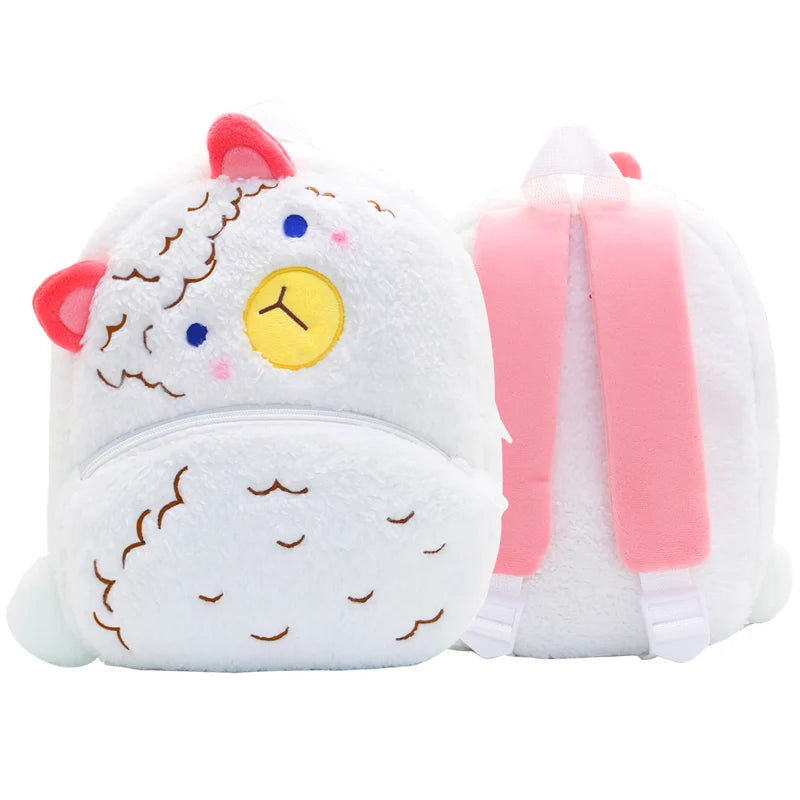 Plush Cartoon Zoo Animals Kids Backpack