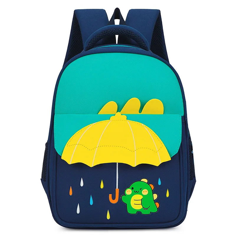 Personalised Embroidery Name Kids School Bag – Cartoon Kindy Backpack