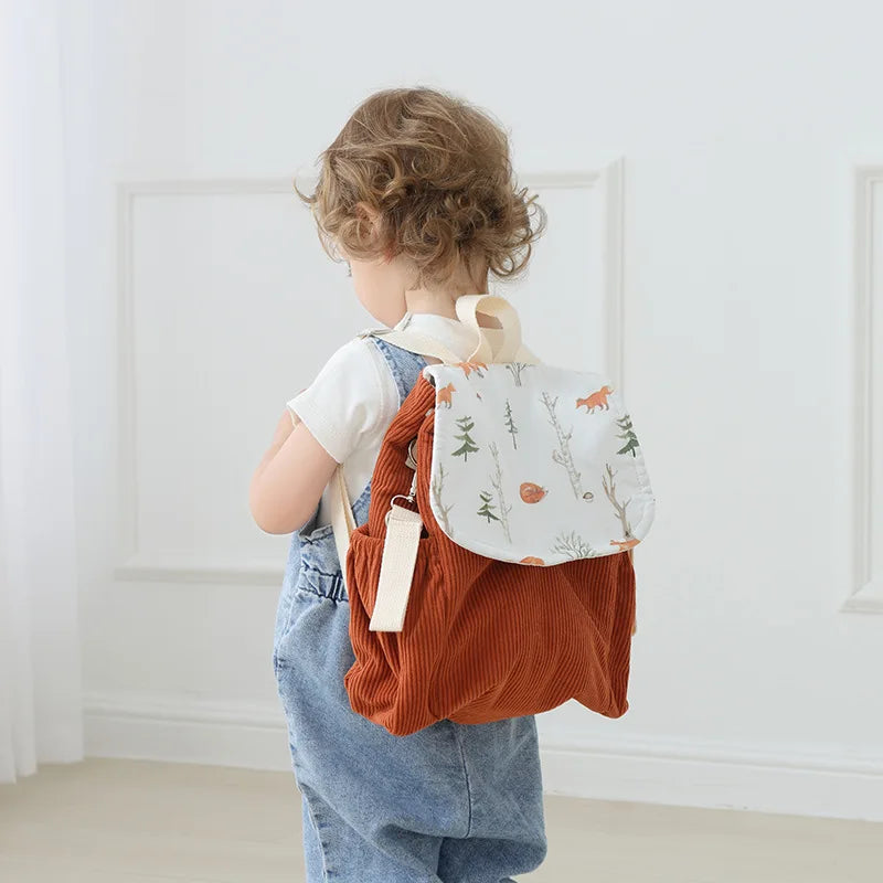 Corduroy Pram & Toddler Backpack | Woodland Collection