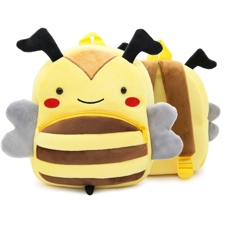 Plush Cartoon Zoo Animals Kids Backpack