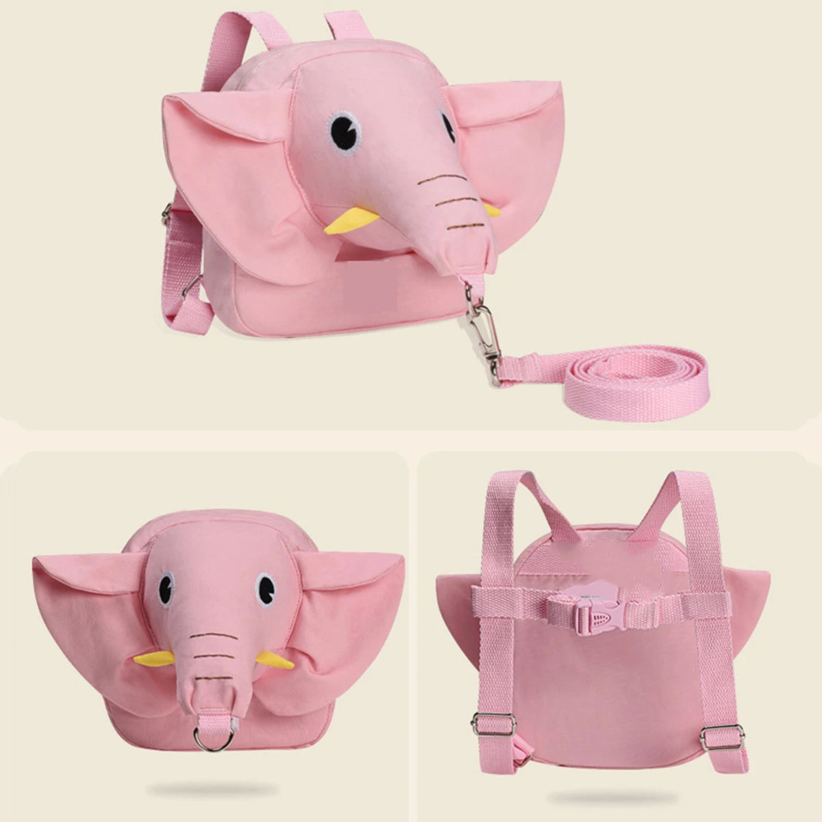 Elephant Nose Toddler Backpack with Safety Leash