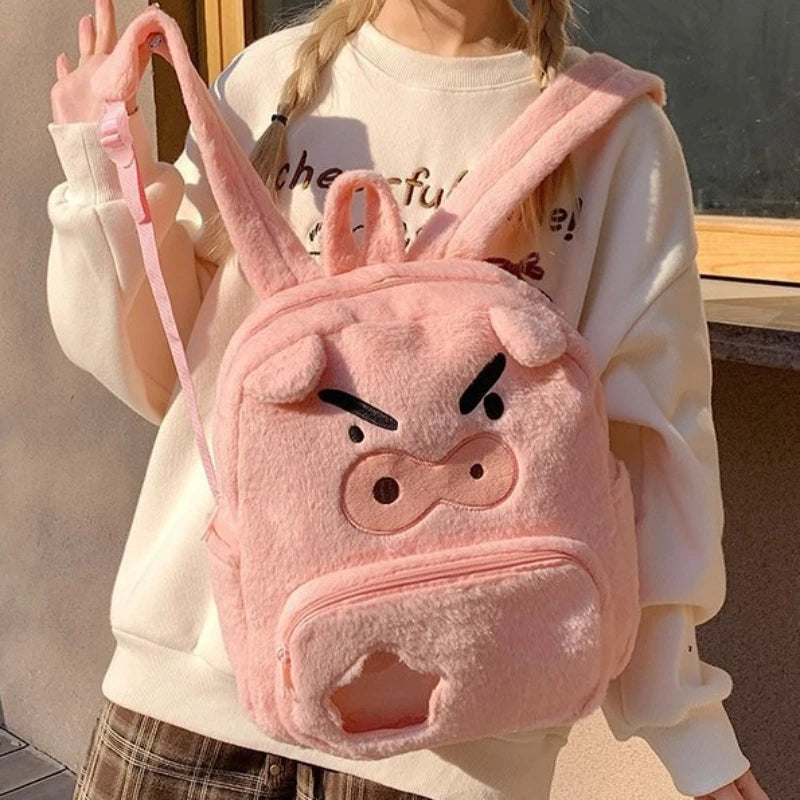 Angry Pig Plush Kids Backpack