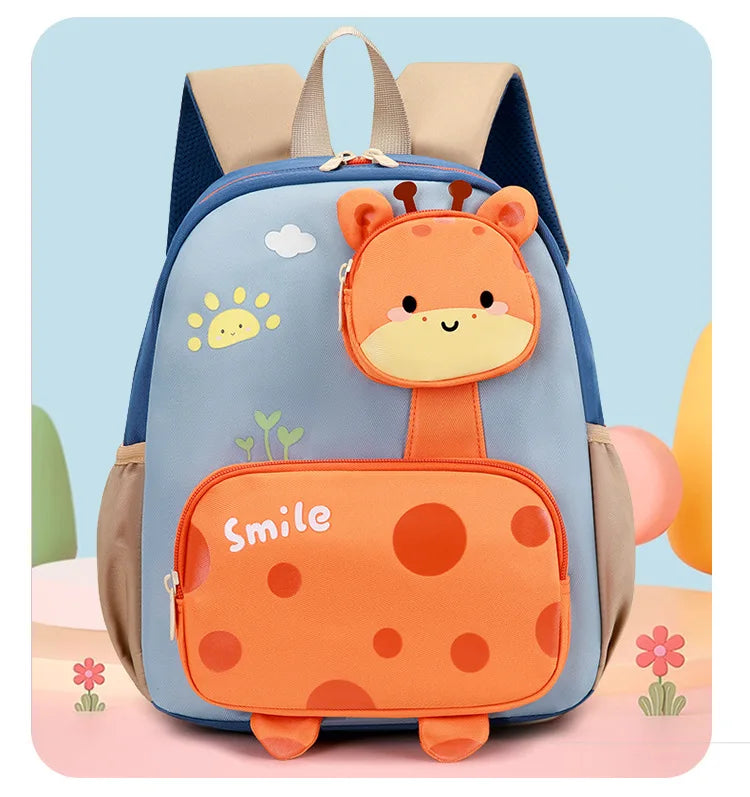 Cute Coloured Giraffe Kids Backpack