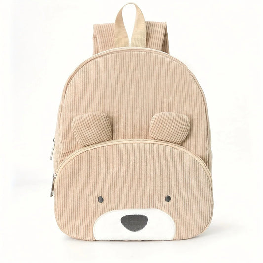 Cartoon Animal Corduroy Kids Backpack