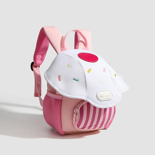 Mushroom & Cupcake Canvas Kids Backpack