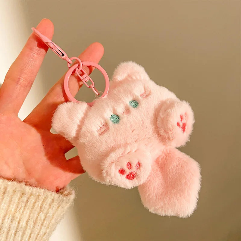 Cartoon Character Plush Bag Charm Keychain