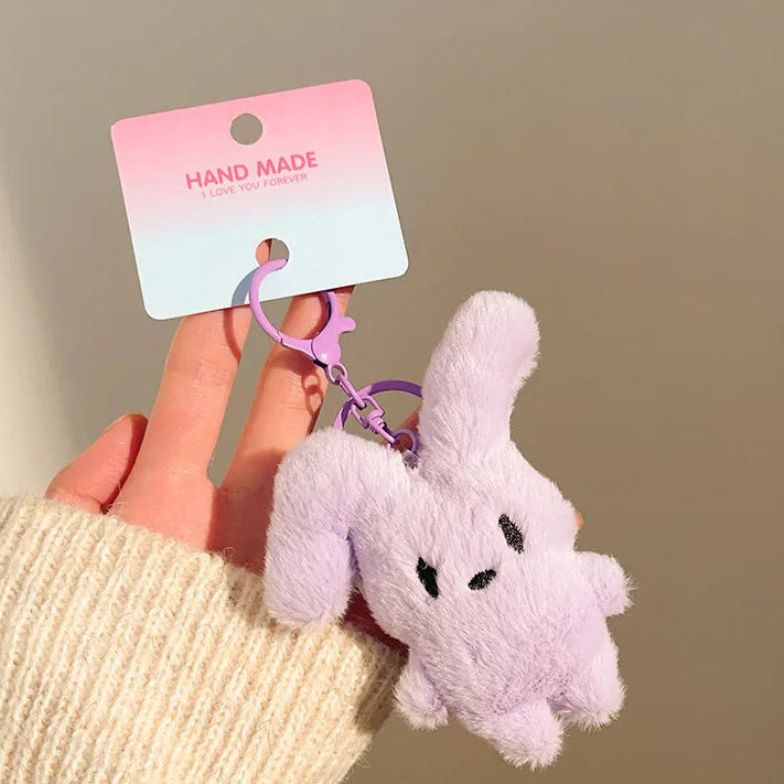 Cartoon Character Plush Bag Charm Keychain