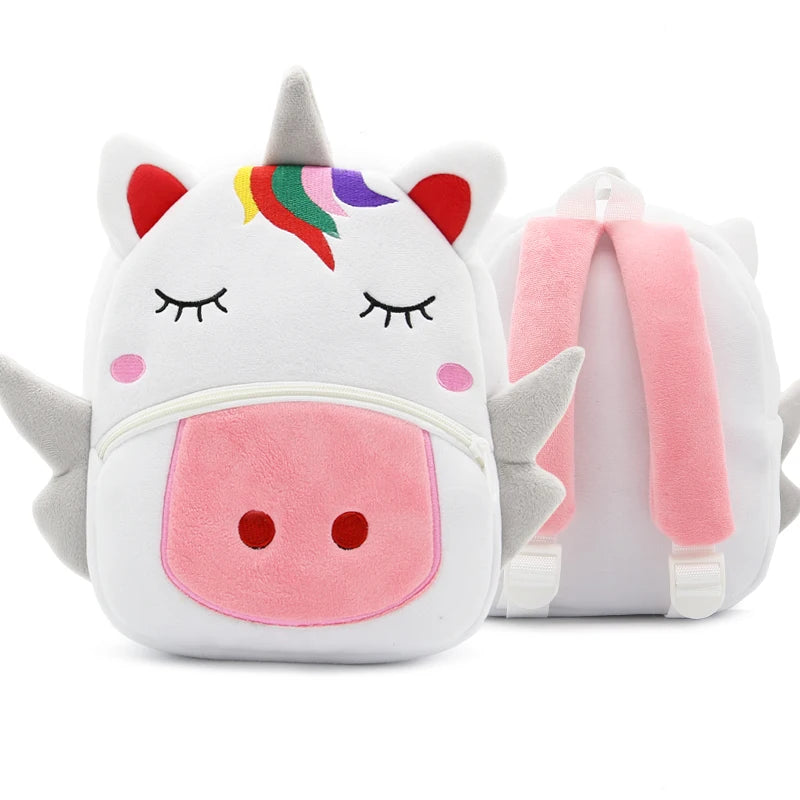 Plush Cartoon Zoo Animals Kids Backpack