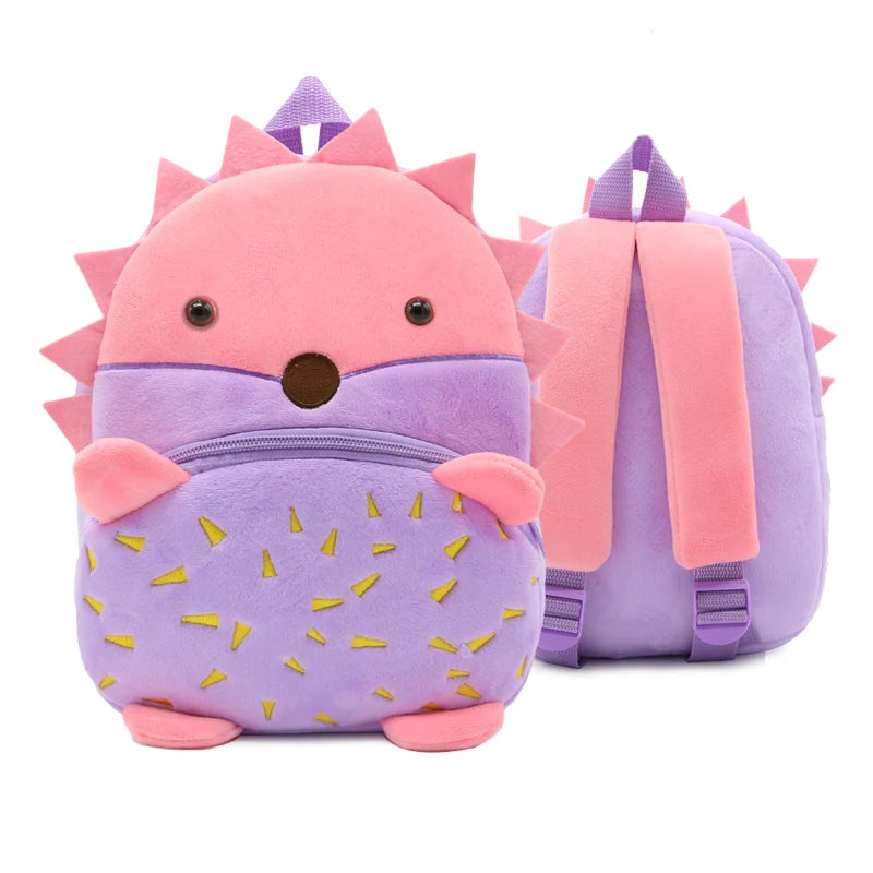 Plush Cartoon Zoo Animals Kids Backpack