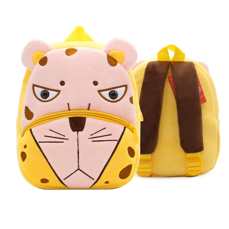 Plush Cartoon Zoo Animals Kids Backpack