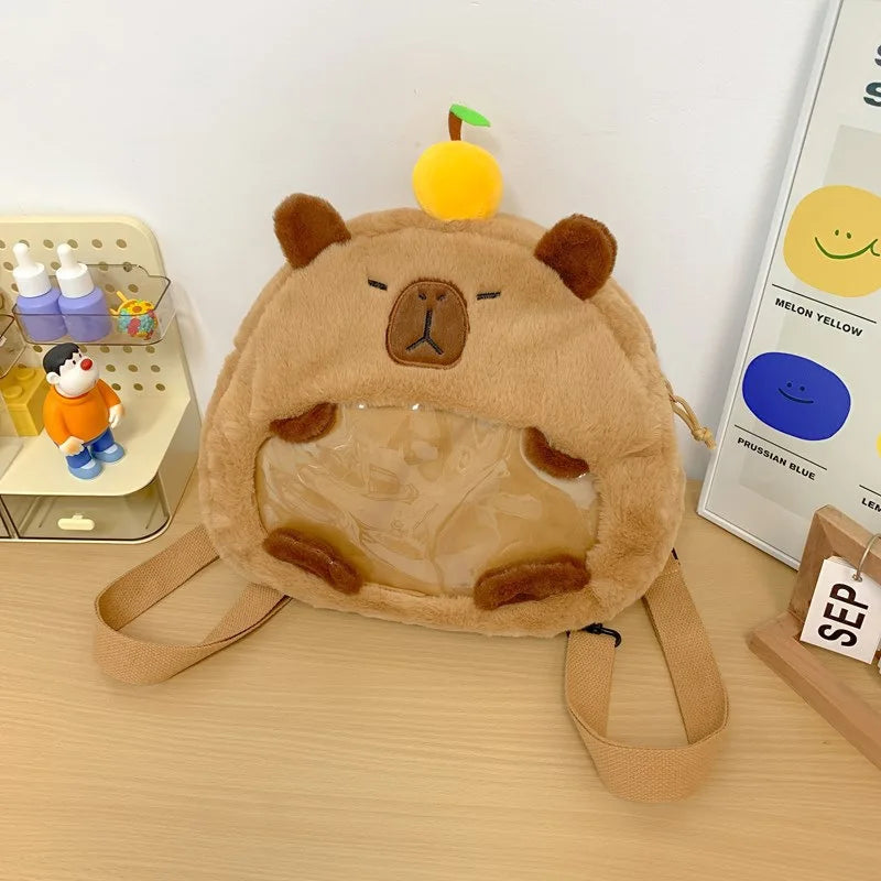 Kids Plush Capybara Backpack