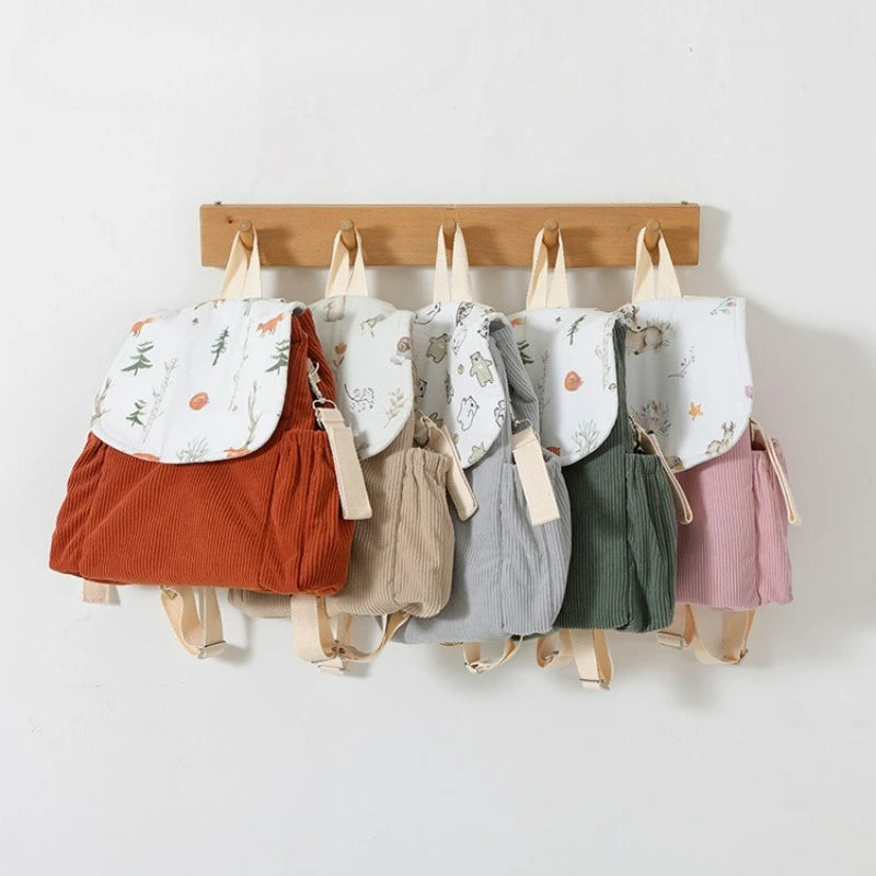 Corduroy Pram & Toddler Backpack | Woodland Collection