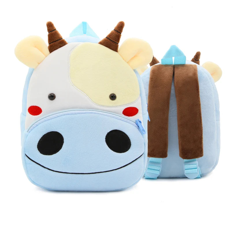Plush Cartoon Zoo Animals Kids Backpack