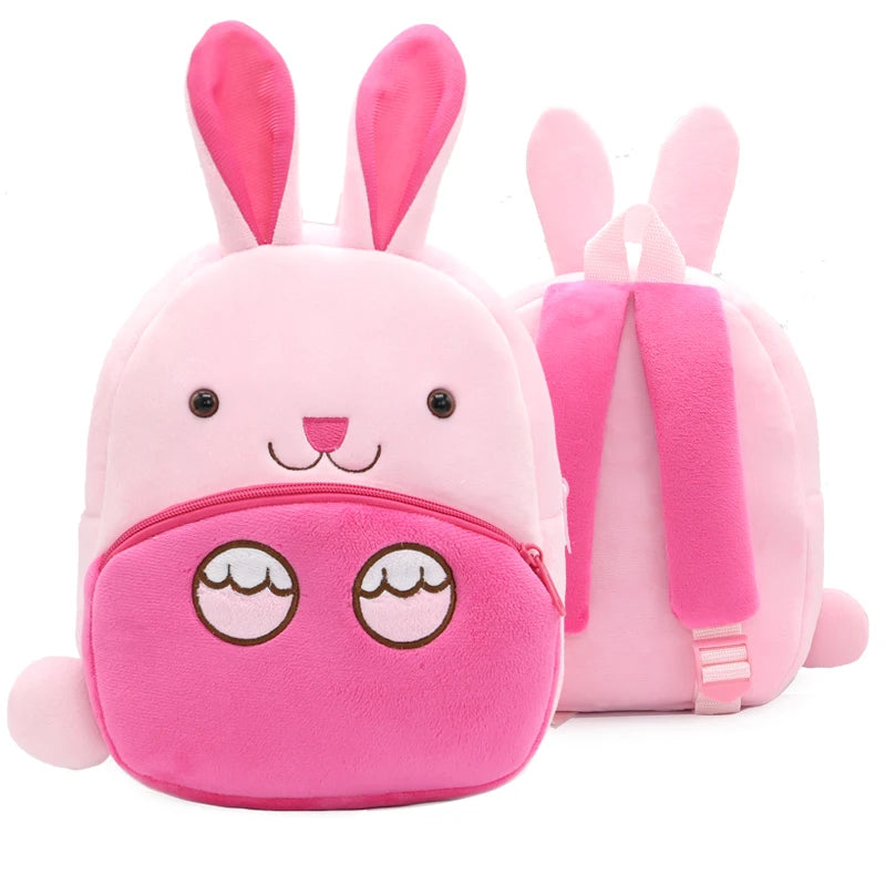 Plush Cartoon Zoo Animals Kids Backpack