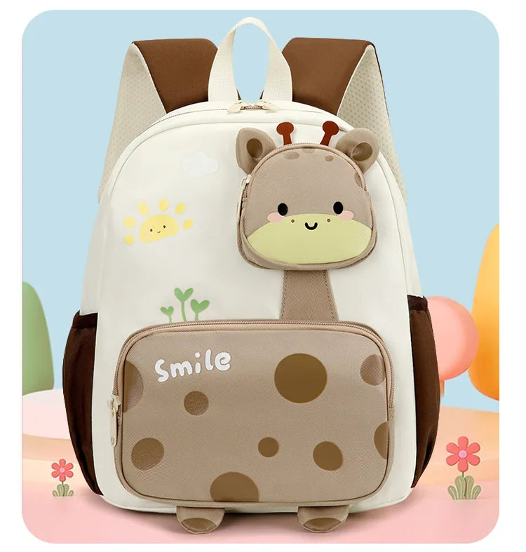 Cute Coloured Giraffe Kids Backpack